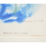 Robert Lohman Painting, Abstract,  blue & green, 